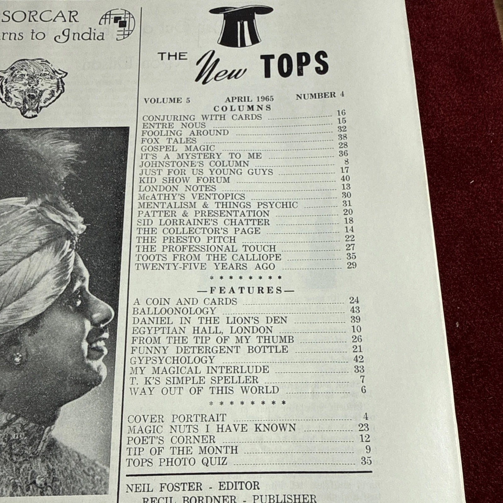 TOPS Magic Magazine VNTG Abbott’s April 1965 Vol 5 #4 The Rene’s