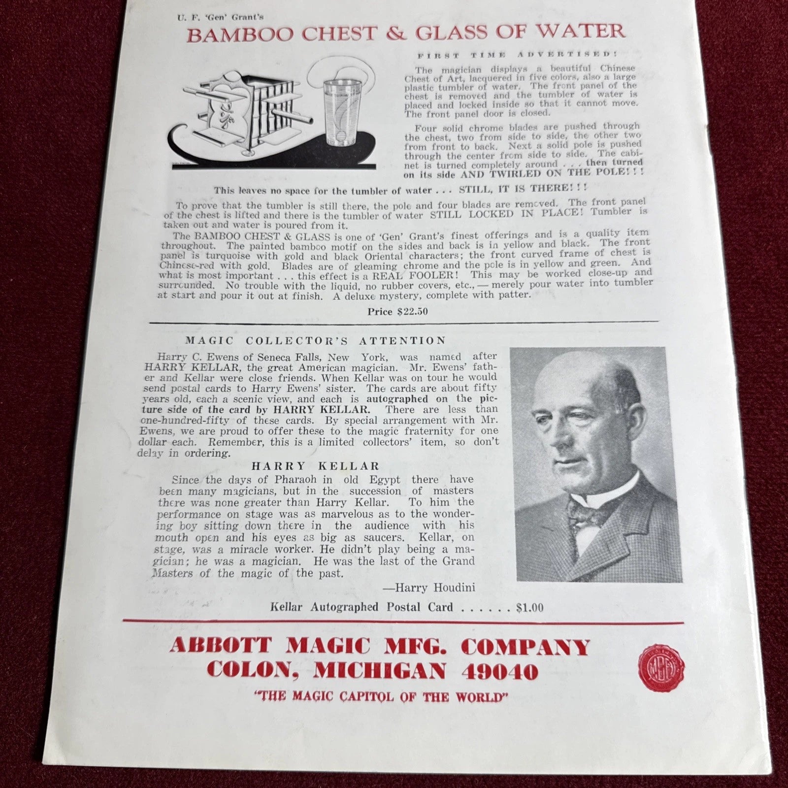 TOPS Magic Magazine VNTG Abbott’s February 1966 Vol 6 #11 Arturo & Company