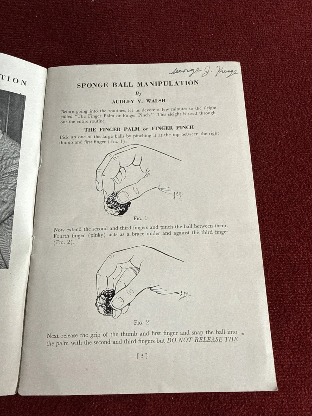 Sponge Ball Manipulation - Audley Walsh - From the Amazing Kreskin Library - 1947