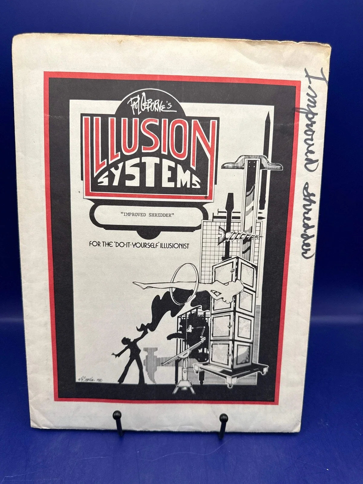 Paul Osborne Illusion Systems plans for the Improved Shredder c1980 Vintage plan