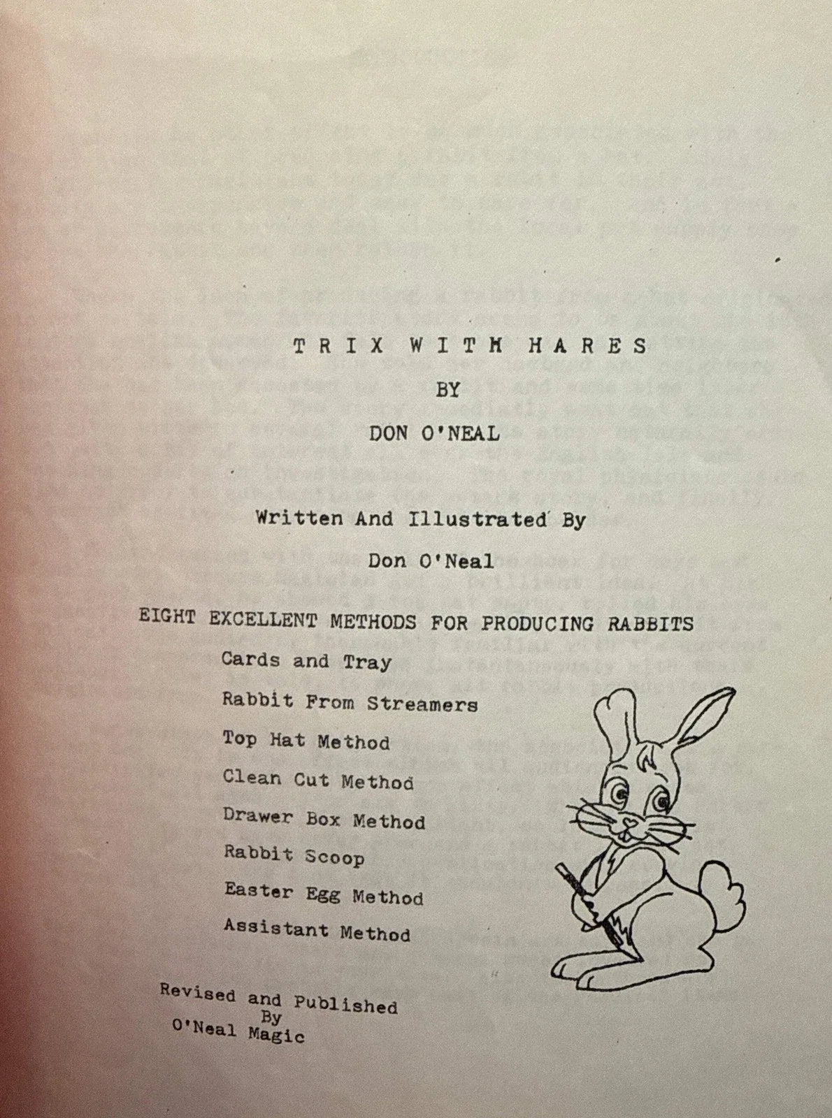 Trix with Hares by O’Neal Magic