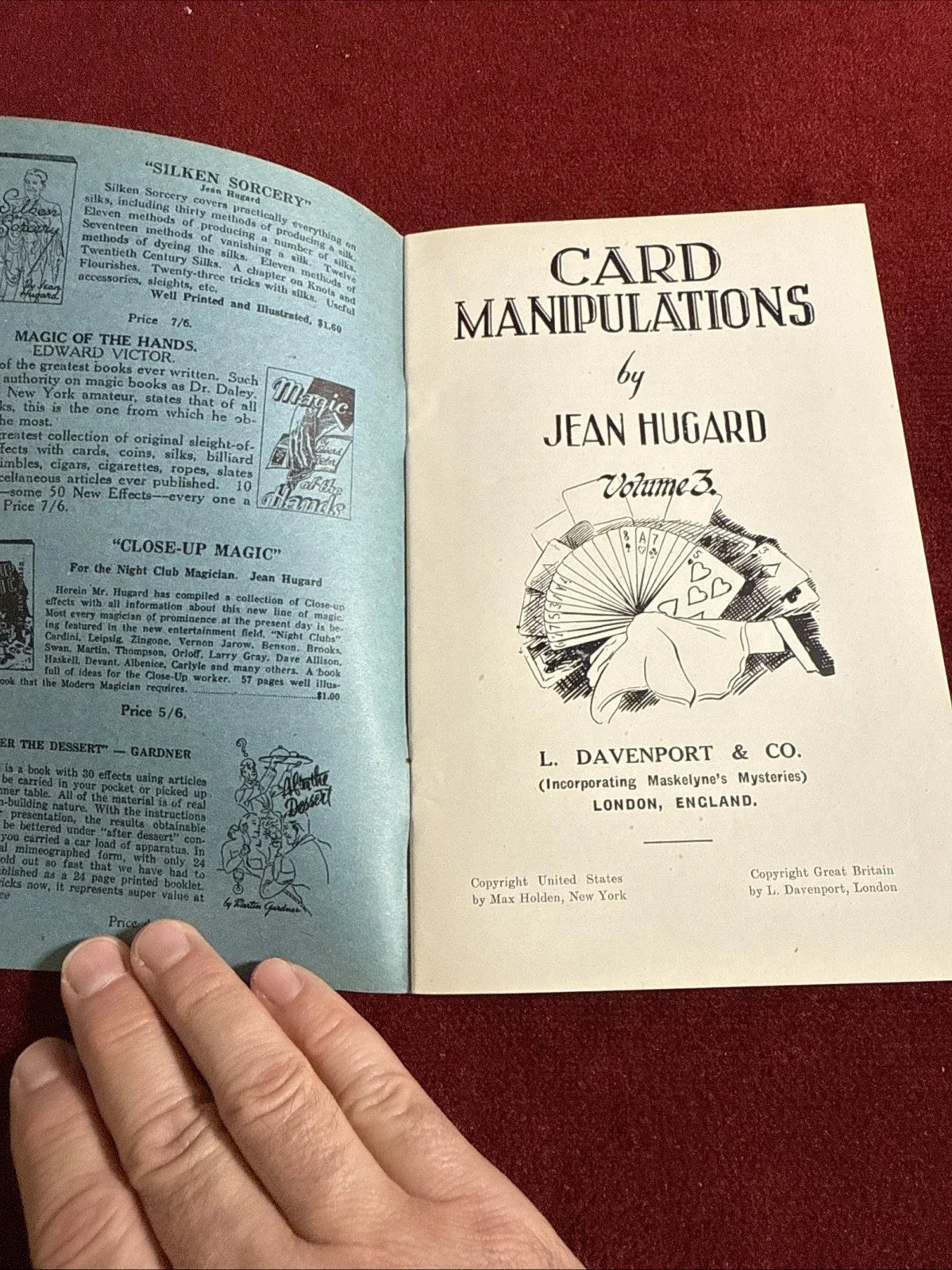 Jean Hugard Card Manipulations 1-5 Card Magic VNTG RARE Card Magic Sleight