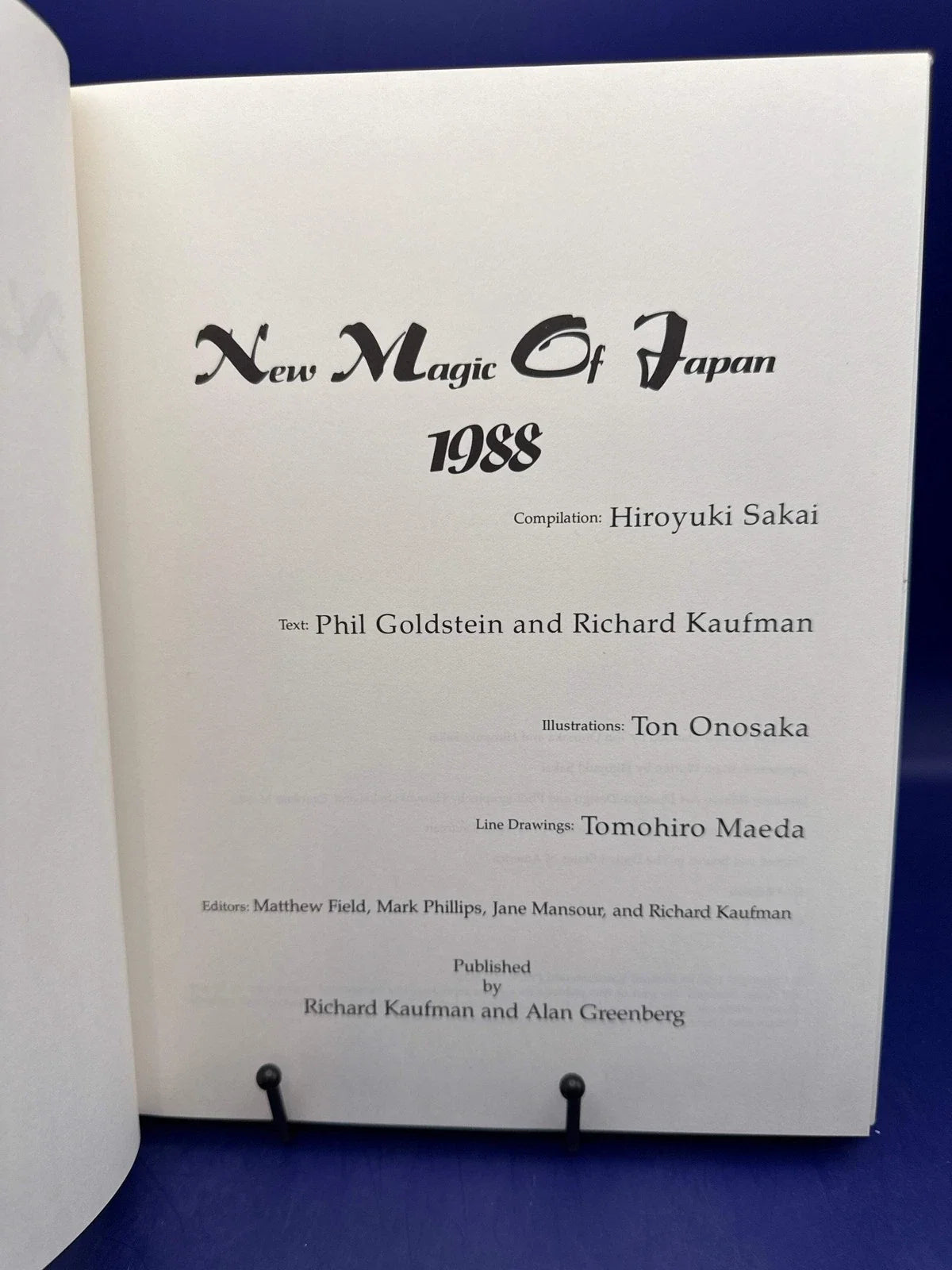 New Magic of Japan - 1988 - 1st Ed. by Phil Goldstein and Richard Kaufman