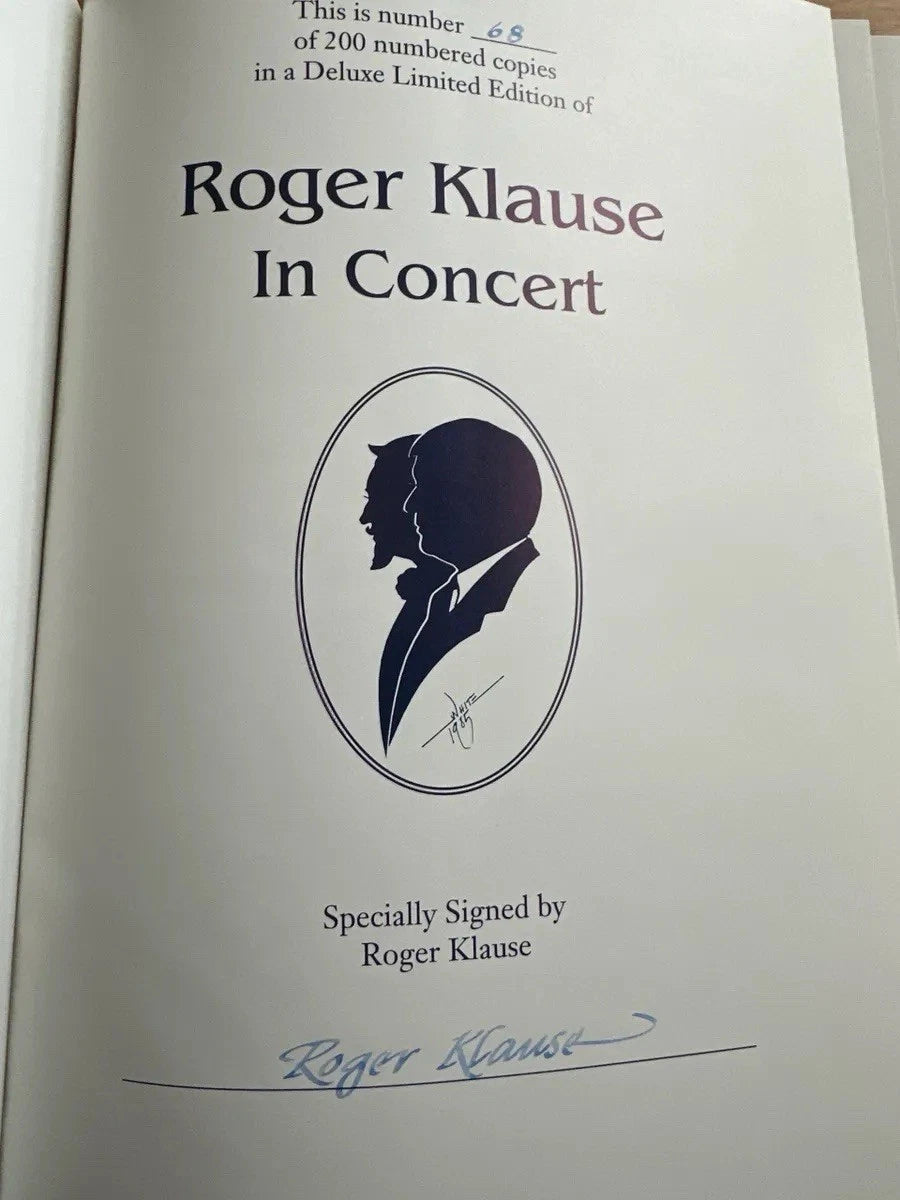 Roger Klause in Concert Deluxe Collectors Ed. SIGNED RARE  #68 Of 200 by Lance Pierce ESTATE
