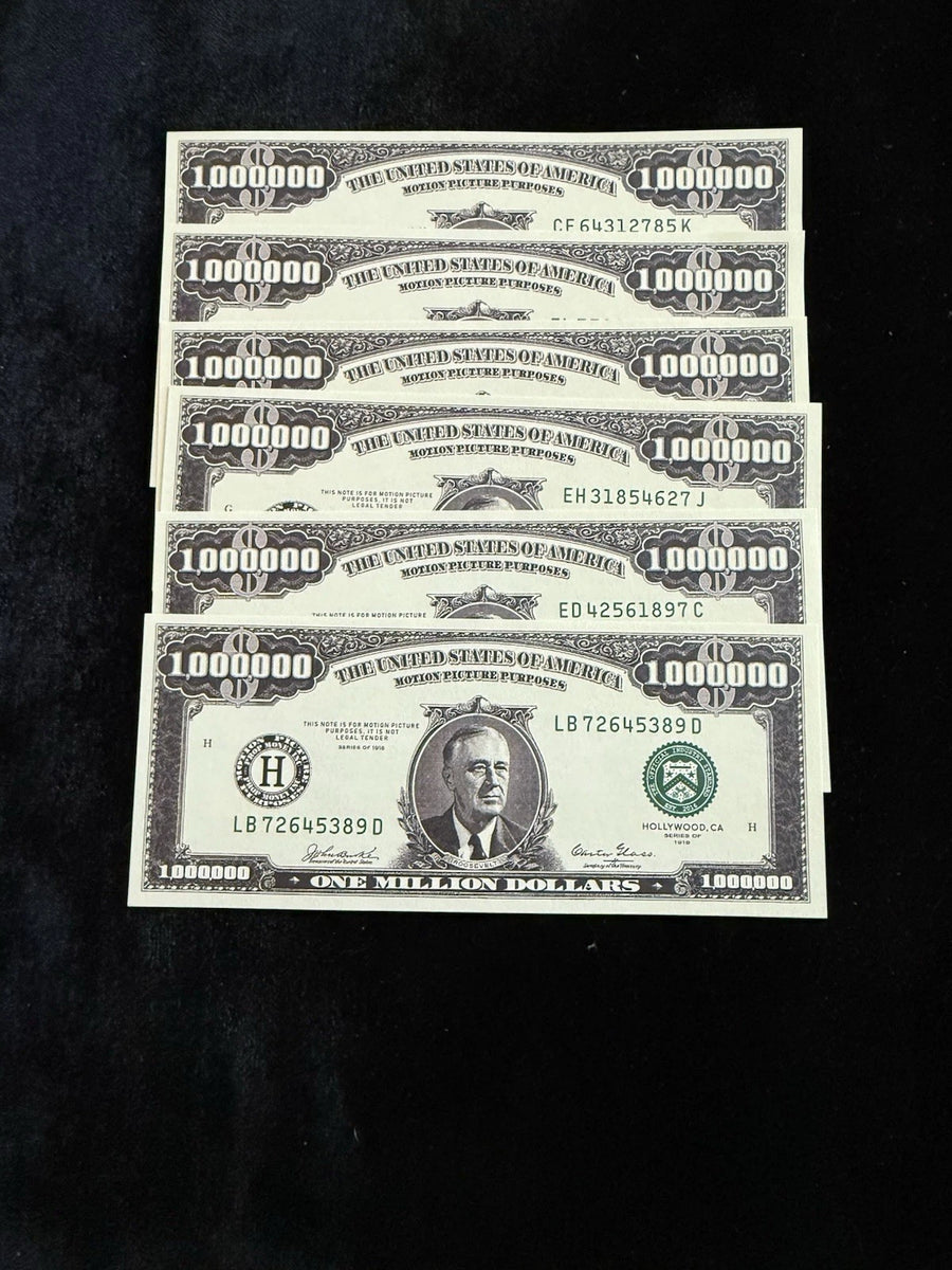 6 Pack - $1,000,000 Million Dollar Bill 💵 🪄 Bill Change