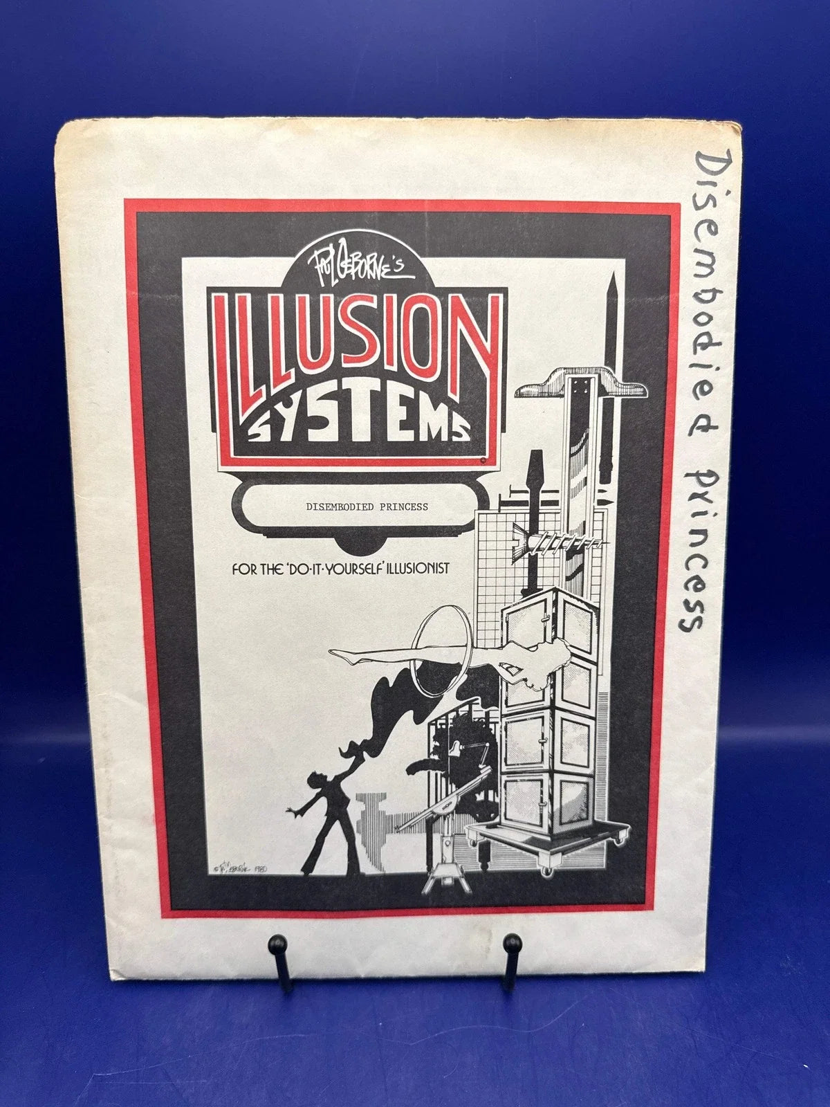 Paul Osborne Illusion Systems plans for Disembodied Princess c1980 Vintage plans