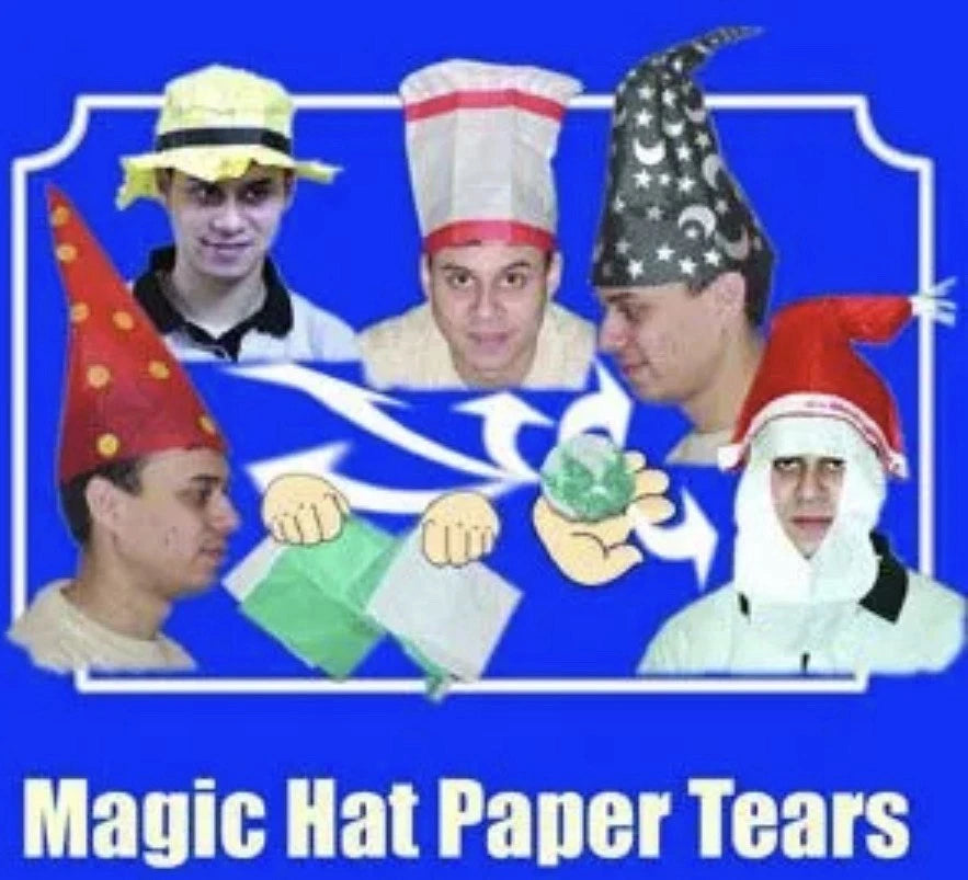 Santa Hat Paper Tears - 1 Dozen - Easy To Do