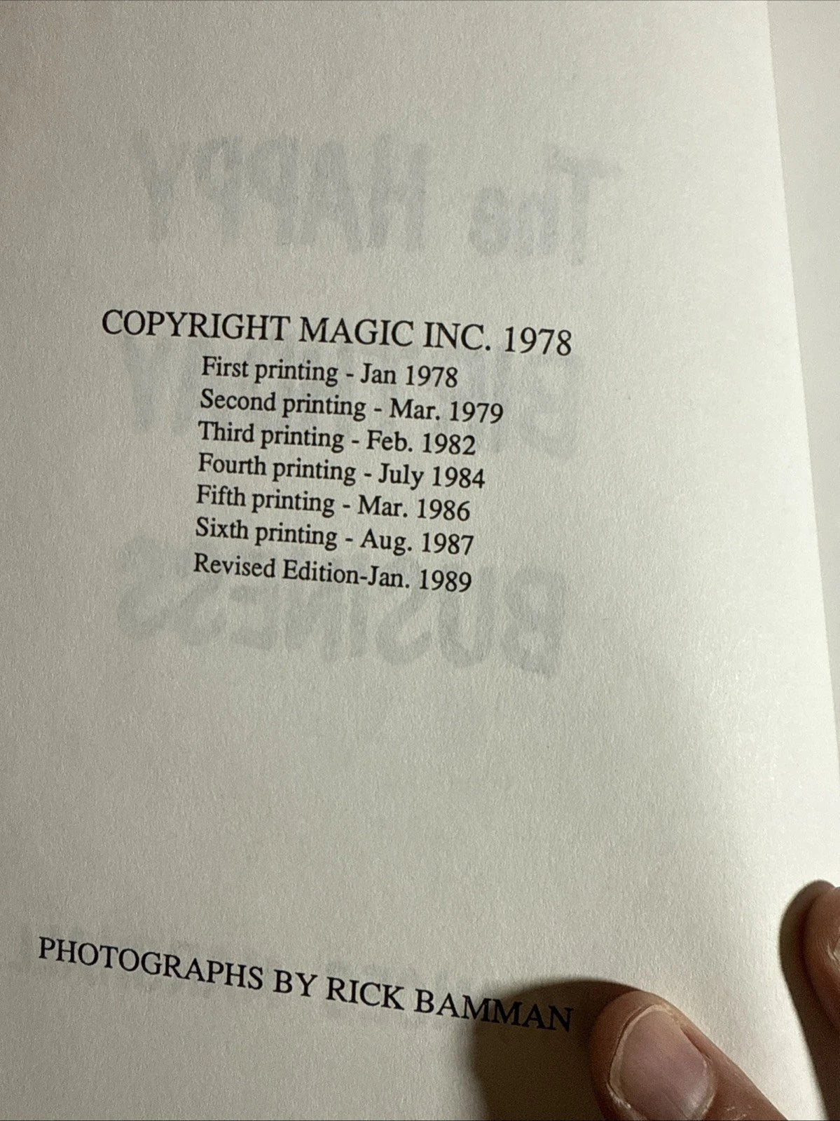 The Happy Birthday Business by Francis Marshall - Revised Ed 1989 ESTATE