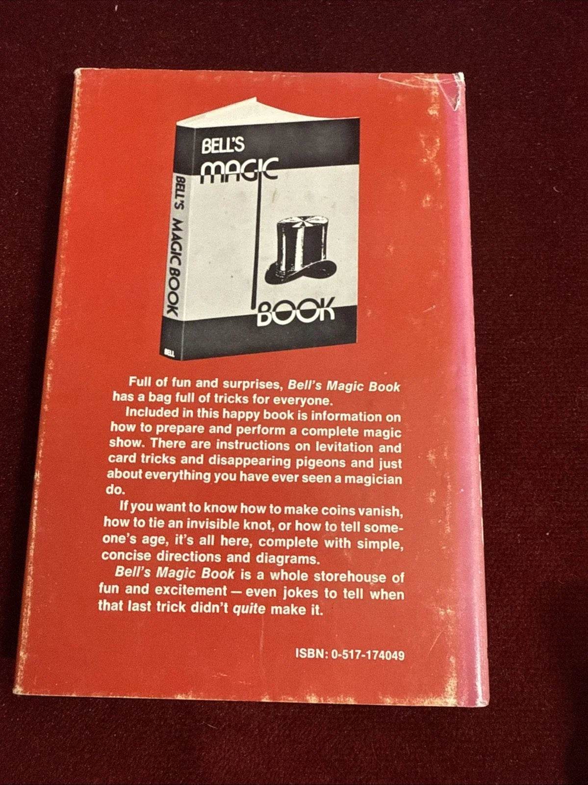 Bell’s Book Of Tricks Patrick Page VNTG HC Magic Book 1974 Close-up/Parlor