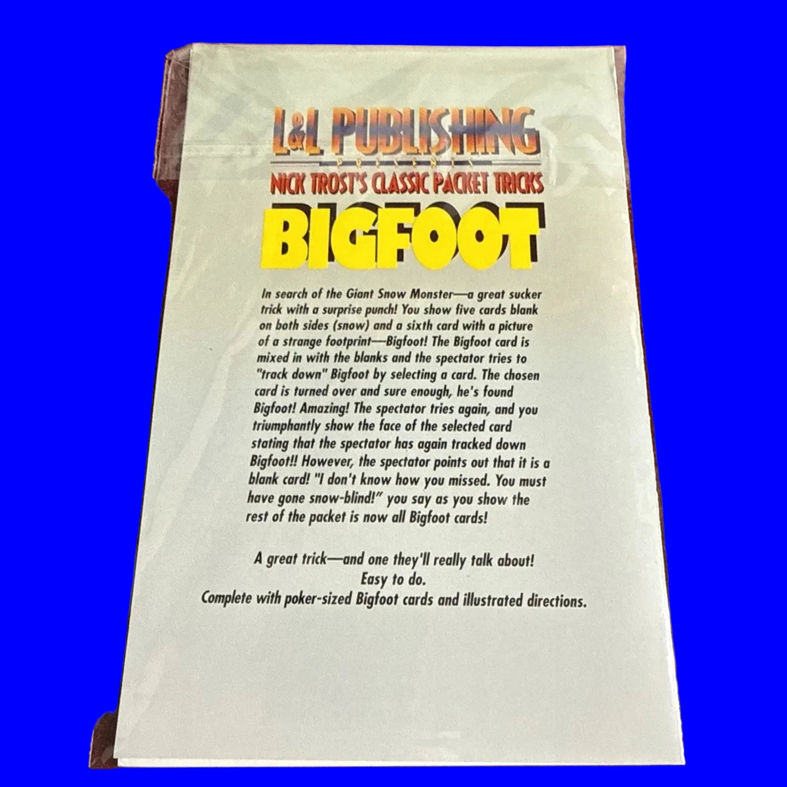 Bigfoot The Giant Snow Monster Card Trick - Nick Trost’s Classic Packet Tricks