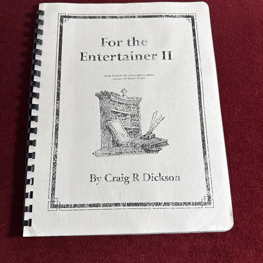 For The Entertainer 2 By Craig Dickson 2002 Wizard Craft Magic ESTATE