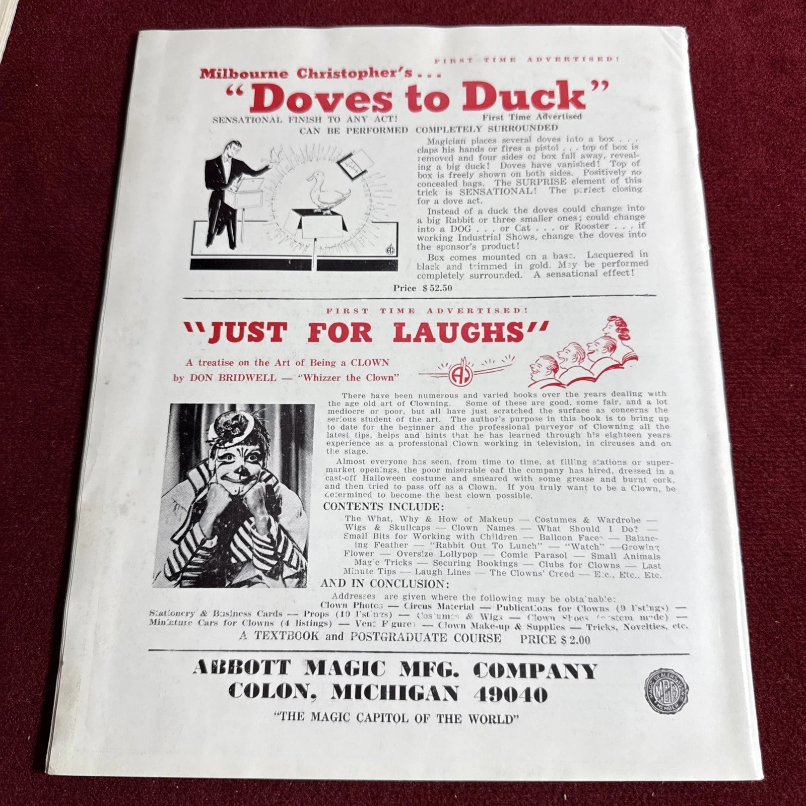 TOPS Magic Magazine VNTG Abbott’s February 1966 Vol 6 #12 Claire Manley