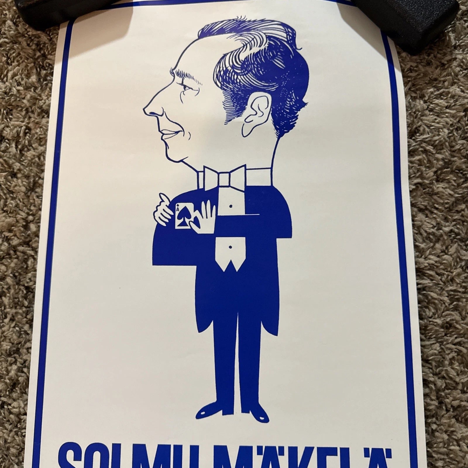 Solmu Makela RARE Magic Poster Finnish Magician & Actor Promo