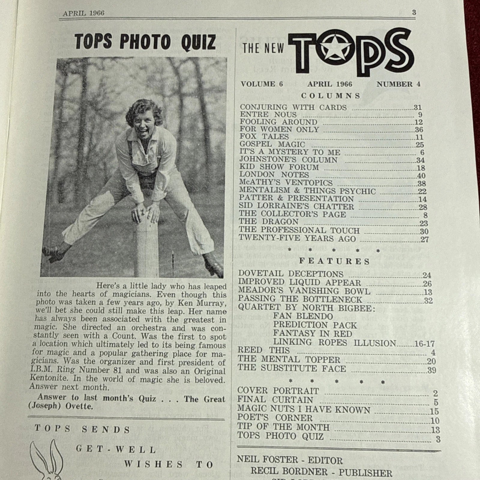 TOPS Magic Magazine VNTG Abbott’s February 1966 Vol 6 #4 Gary Meador