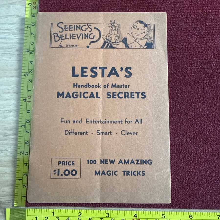Lesta’s Handbook Of Master Magical Secrets RARE Seeing Is Believing Effaich - ESTATE