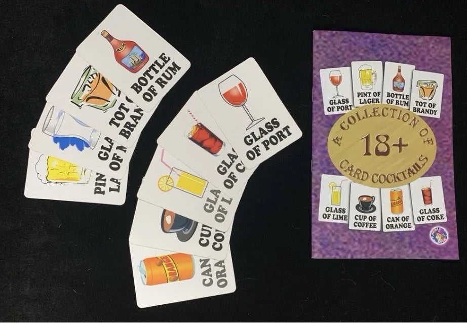 Cocktail Cards + Booklet Of 18 Tricks - Bar Magic