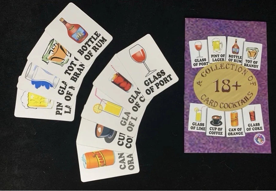 Cocktail Cards + Booklet Of 18 Tricks - Bar Magic