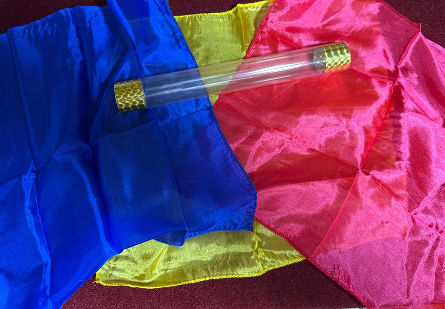 Crystal Silk Blow Tube with Instructions & 3 silks - Easy to Do