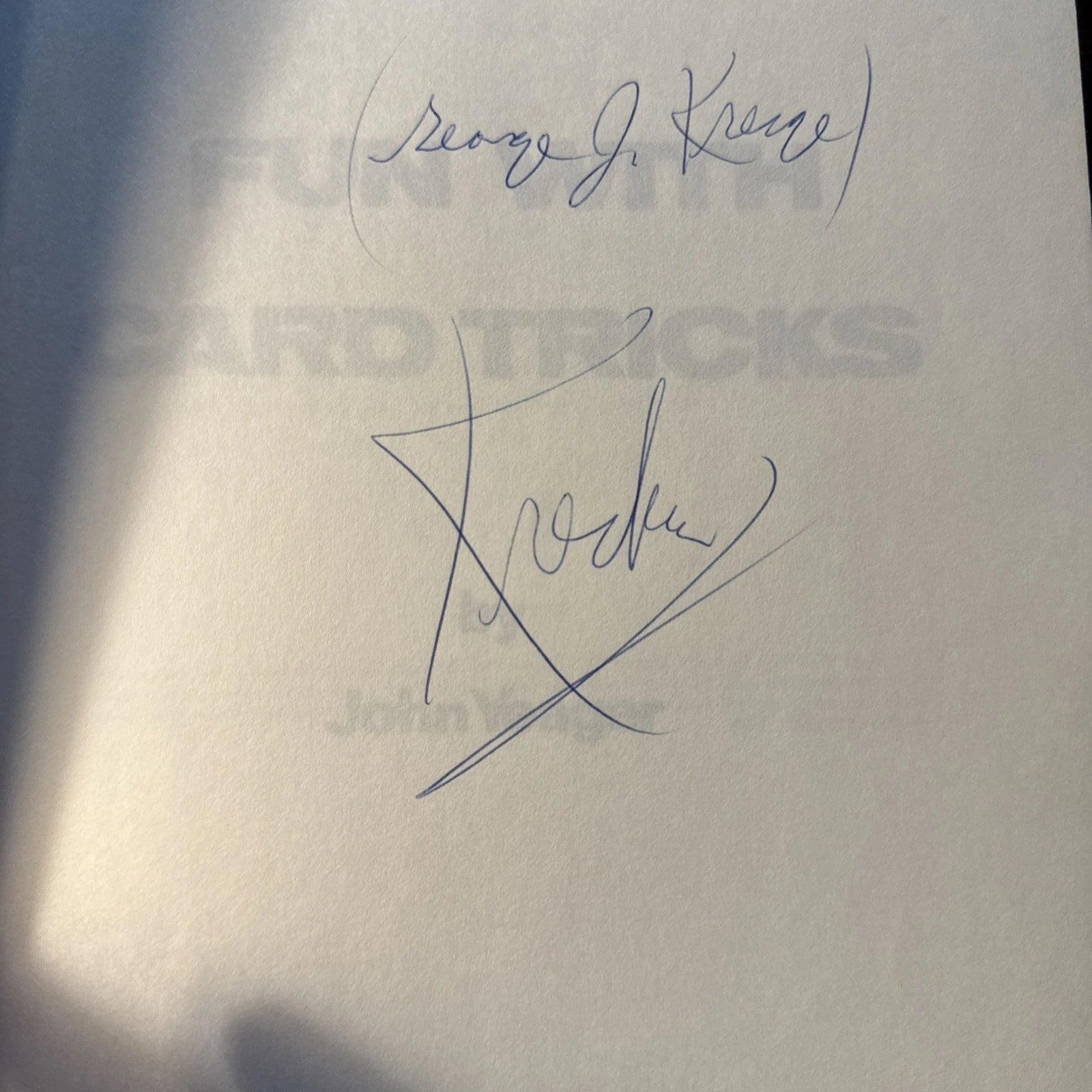 Fun with Card Tricks by John Yeager - Micky Hades - From the library of the Amazing Kreskin ESTATE