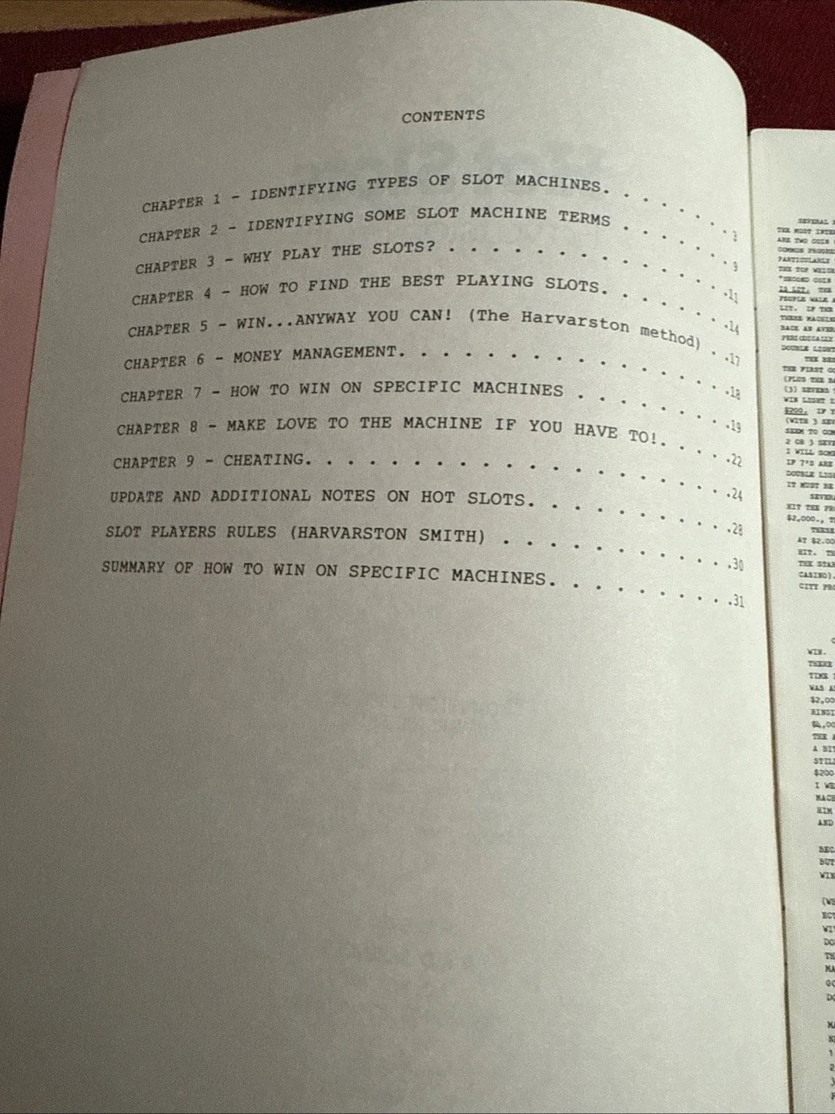 HOT SLOTS TIPS GUIDE BOOK VINTAGE CASINO COLLECTIBLE PLAYER 1986 HAVARSTON SMITH