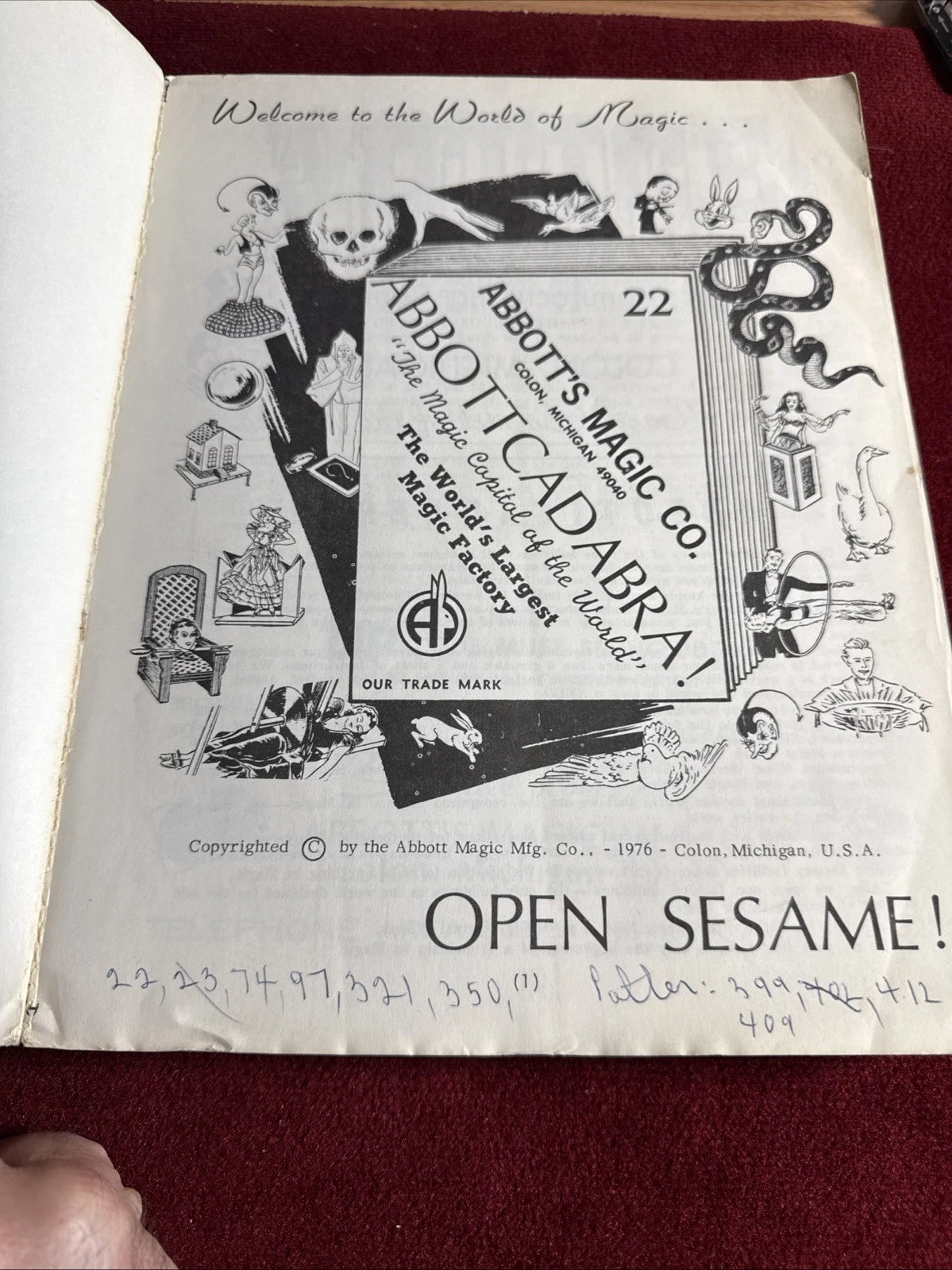 Abbott’s Magic Manufacturing Catalog Of Magic #22 ESTATE