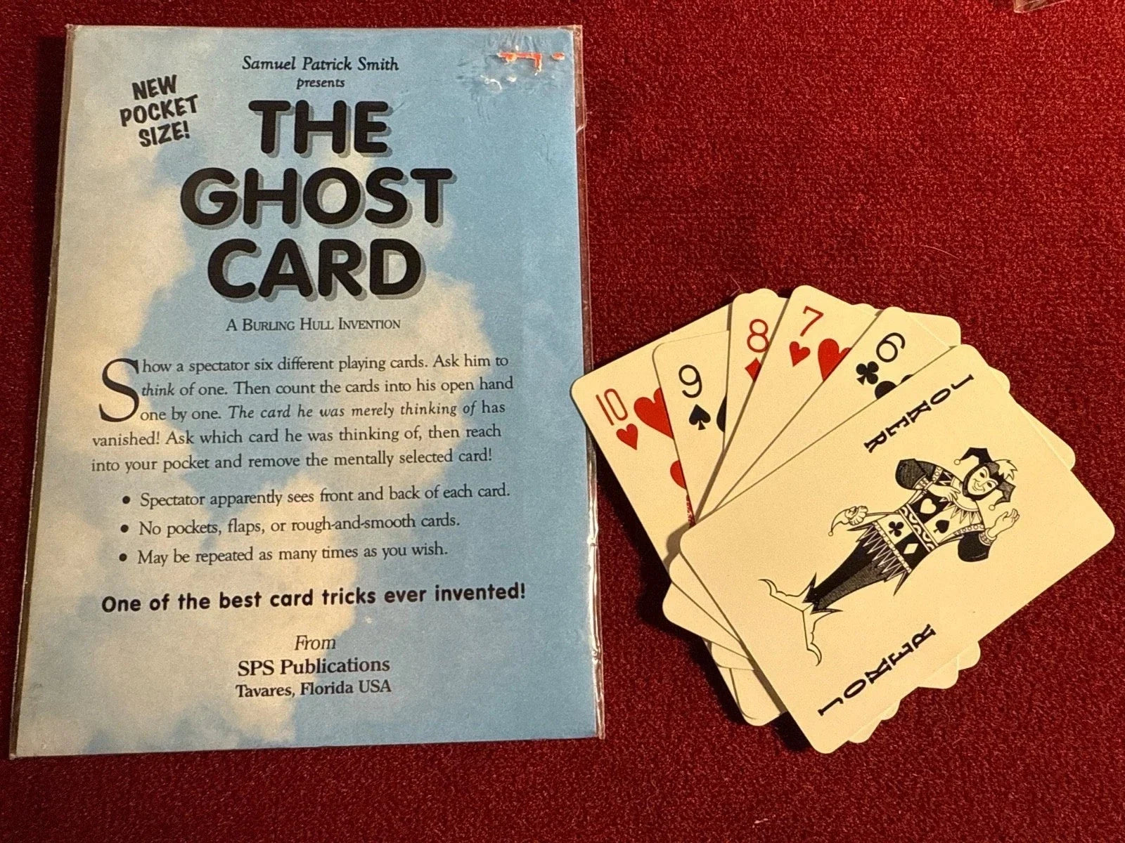 VNTG Magic Card Trick The Ghost Card Complete Samuel Patrick Smith Mentalism NOS