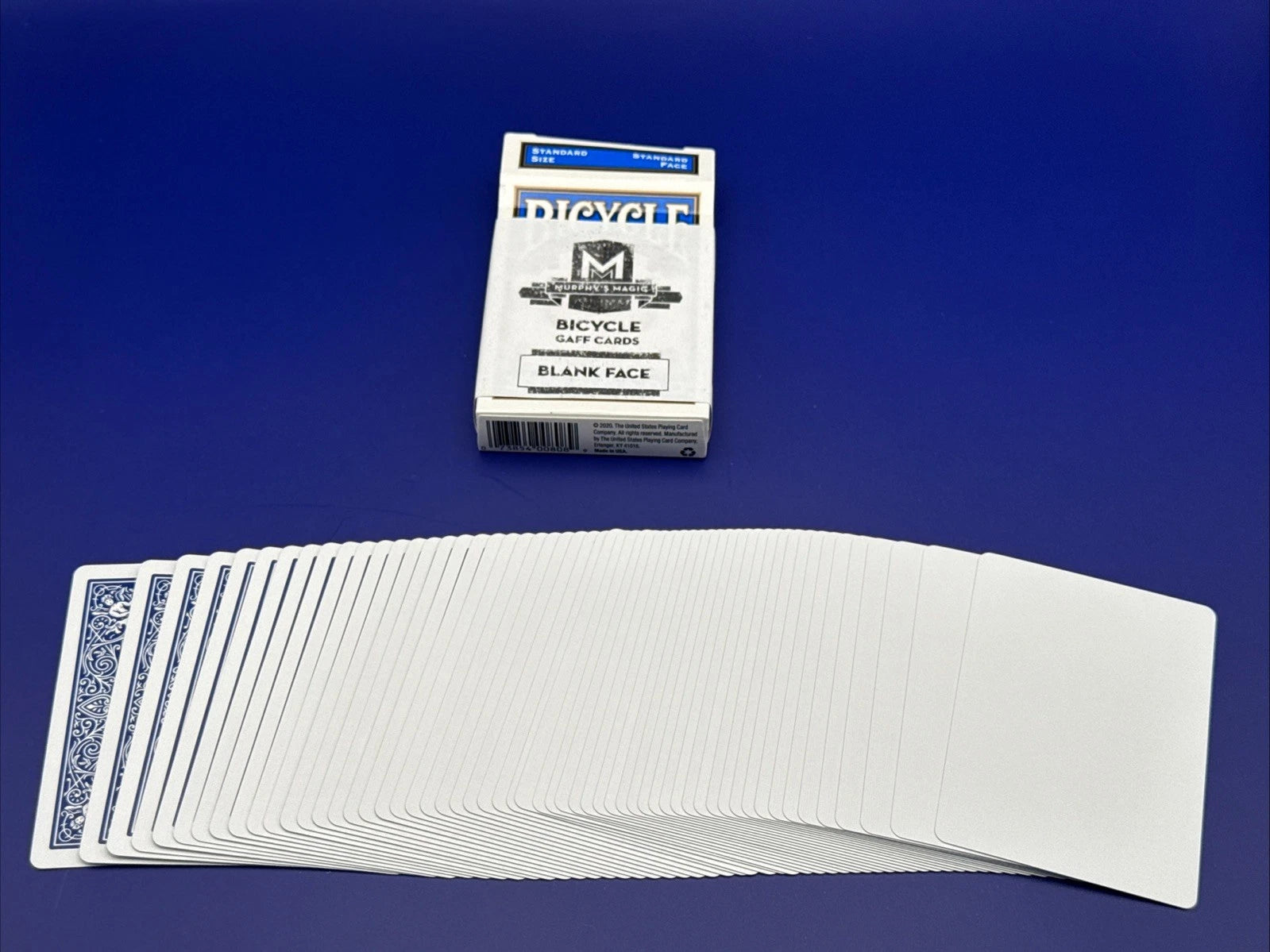 Bicycle Blank Face Blue Back Poker Full Deck Playing Cards - Murphy’s Magic