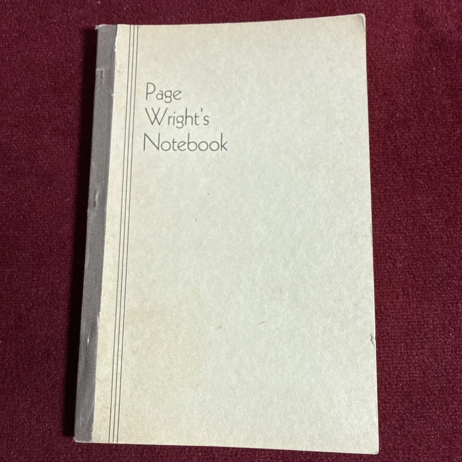 Page Wright’s Notebook 1933 Thayer Magic Book Rare 1st Ed ESTATE
