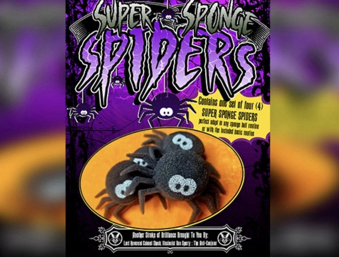 Super Sponge Spiders Sponge Ball Set - 4 Pack - Magic Trick - Fun - Spooky